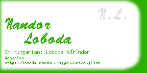 nandor loboda business card